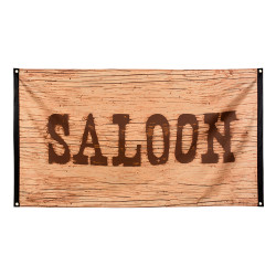 Vlajka s nápisom SALOON western